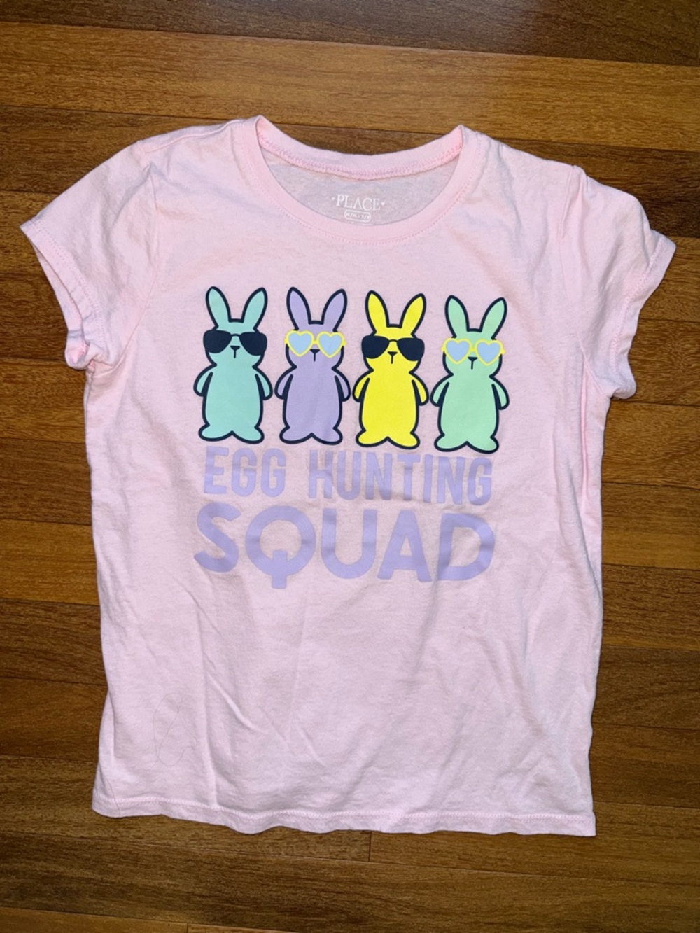 The Children's Place Pink "Egg Hunting Squad" Graphic Tee